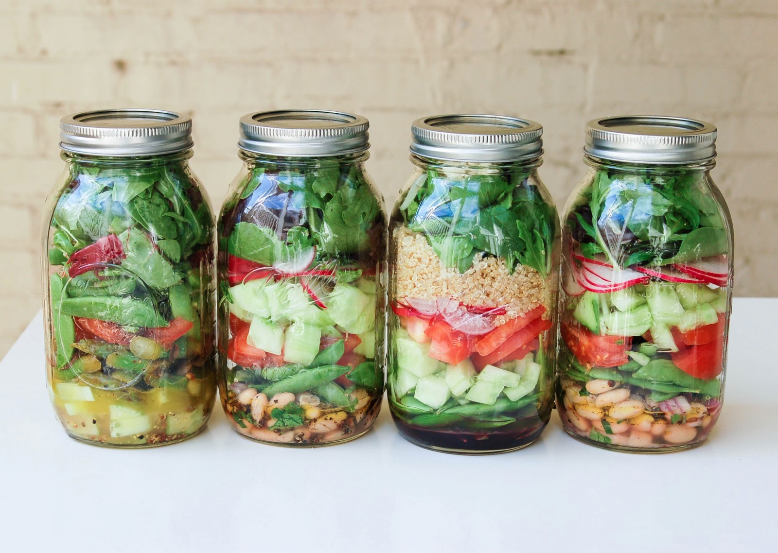 mason jars for mobile salads