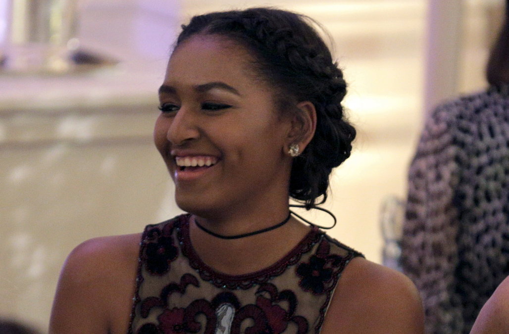 Sasha Obama Attends Her First State Dinner In Honor Of Prime Minister Of Canada Justin Trudeau And His Wife Sophie Gregoire Trudeau At The White House