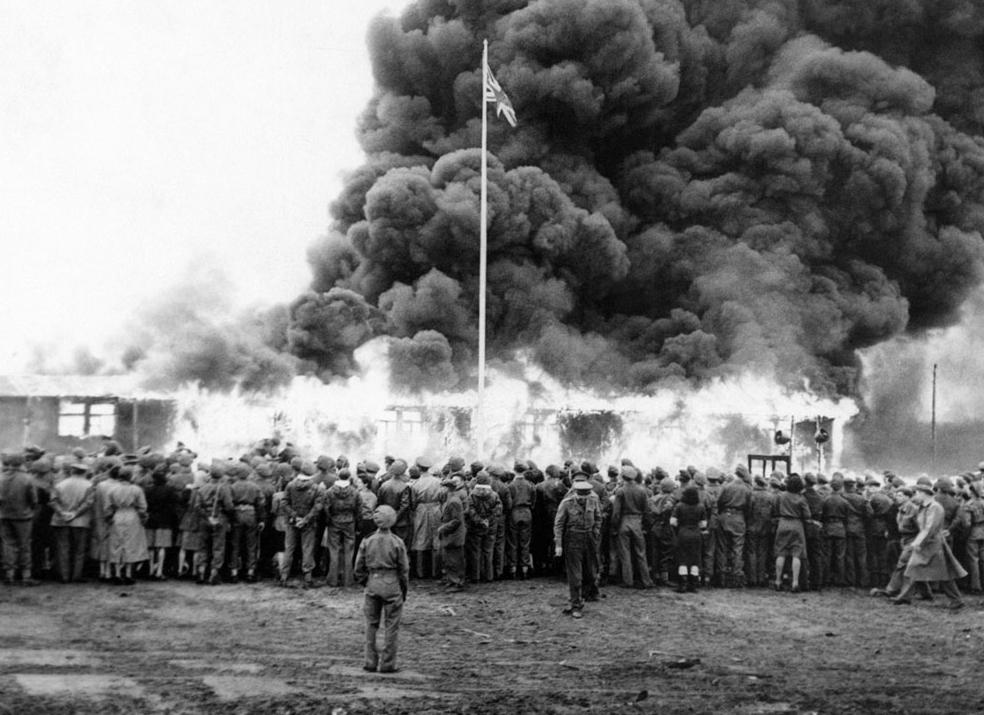 Burning The Belsen Concentration Camp