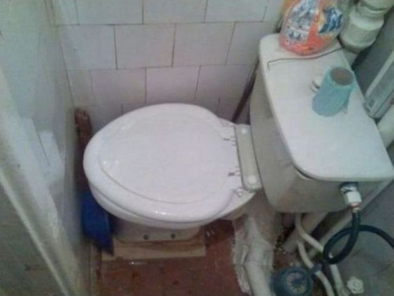 A Not So Spacious Toilet