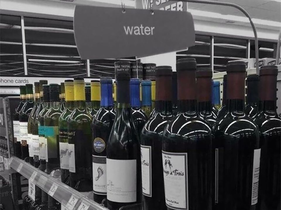 Alcohol Labeled As Water