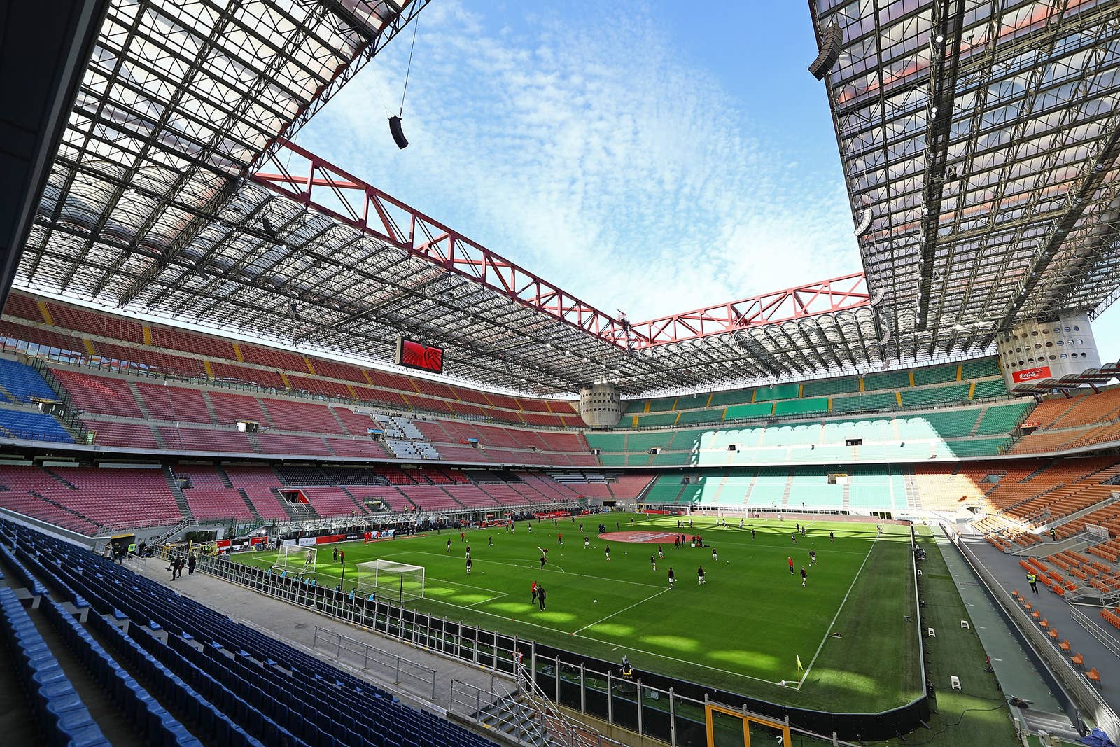 Soccer Match Without A Crowd, Milan, Italy