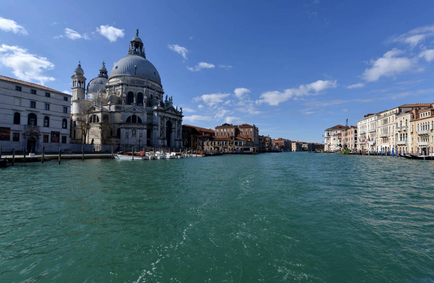 Empty Grand Canal, Venice, Italy