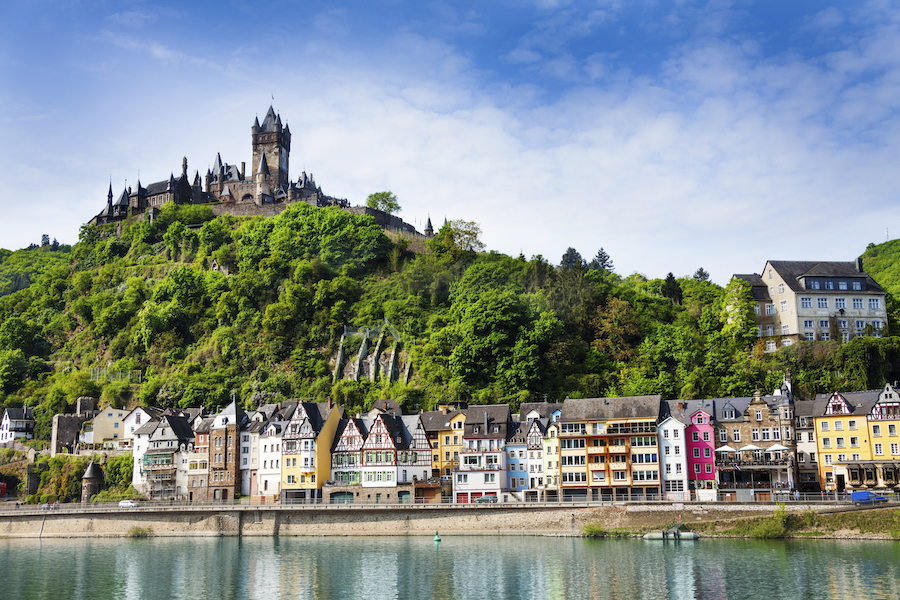 Town Of Cochem With The Imperial Castle